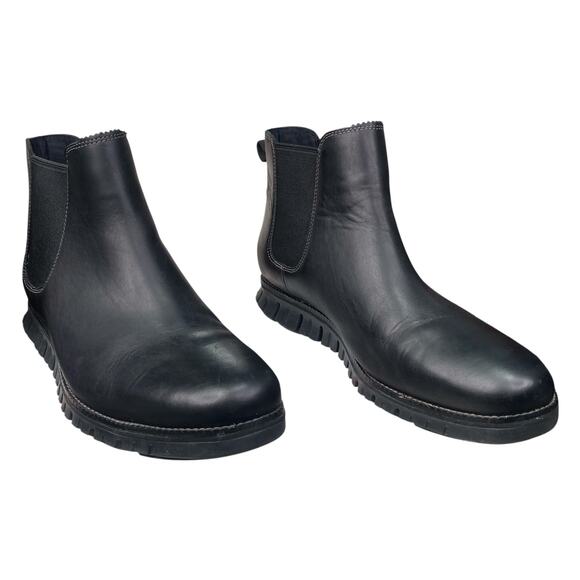Cole Haan Men’s Zerogrand Black Leather Waterproof Chelsea Boot Size US 11 - Picture 5 of 11